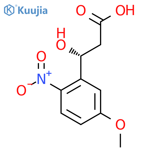 (3R)-3-hydroxy-3-(5-methoxy-2-nitrophenyl)propanoic acid structure
