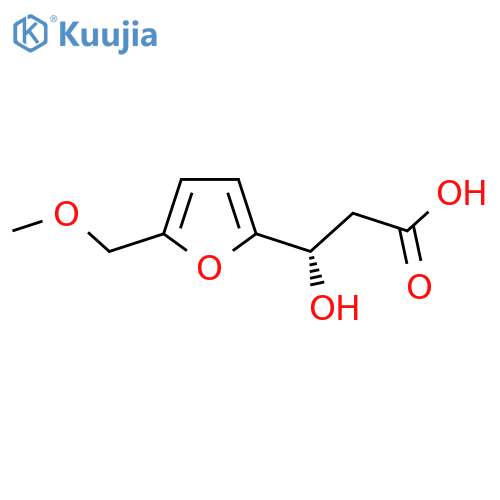 (3S)-3-hydroxy-3-5-(methoxymethyl)furan-2-ylpropanoic acid structure