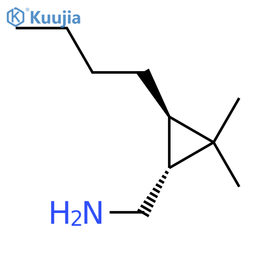 rac-(1R,3R)-3-butyl-2,2-dimethylcyclopropylmethanamine structure