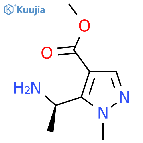 methyl 5-(1R)-1-aminoethyl-1-methyl-1H-pyrazole-4-carboxylate structure