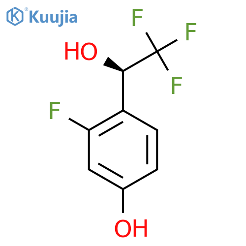 3-fluoro-4-(1R)-2,2,2-trifluoro-1-hydroxyethylphenol structure