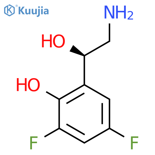 2-(1R)-2-amino-1-hydroxyethyl-4,6-difluorophenol structure
