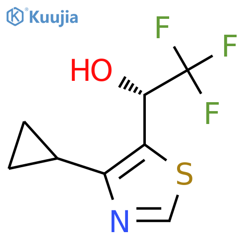 (1R)-1-(4-cyclopropyl-1,3-thiazol-5-yl)-2,2,2-trifluoroethan-1-ol structure