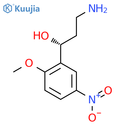 (1R)-3-amino-1-(2-methoxy-5-nitrophenyl)propan-1-ol structure