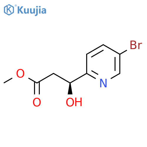 methyl (3S)-3-(5-bromopyridin-2-yl)-3-hydroxypropanoate structure