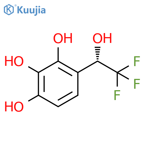 4-(1S)-2,2,2-trifluoro-1-hydroxyethylbenzene-1,2,3-triol structure