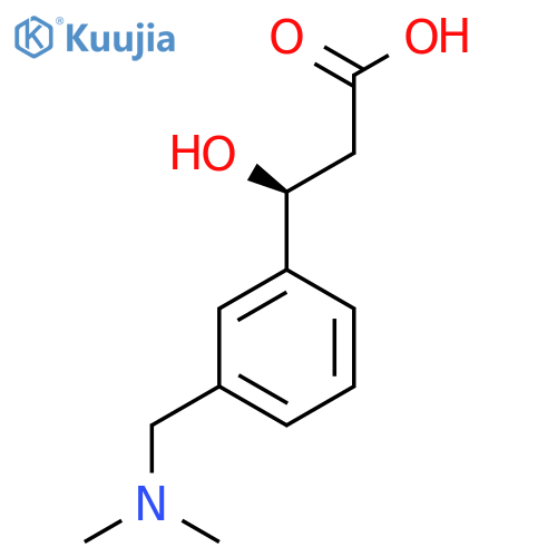 (3S)-3-{3-(dimethylamino)methylphenyl}-3-hydroxypropanoic acid structure