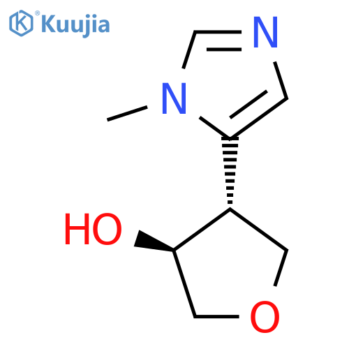 rac-(3R,4S)-4-(1-methyl-1H-imidazol-5-yl)oxolan-3-ol structure