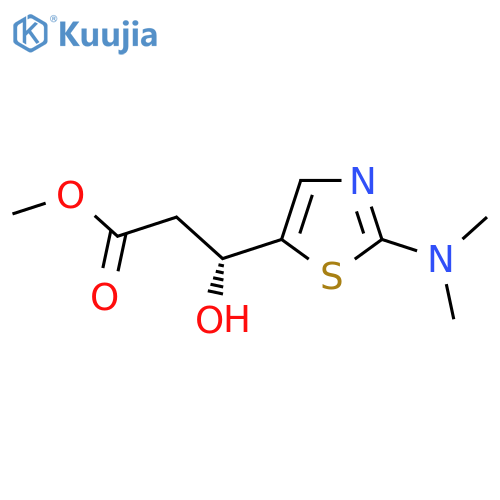 methyl (3R)-3-2-(dimethylamino)-1,3-thiazol-5-yl-3-hydroxypropanoate structure