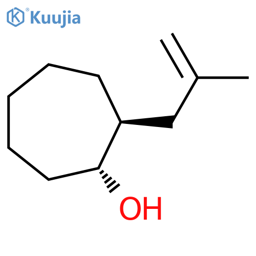 rac-(1R,2S)-2-(2-methylprop-2-en-1-yl)cycloheptan-1-ol structure
