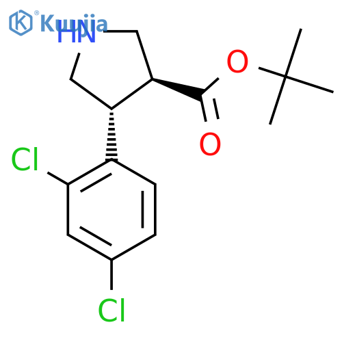 rac-tert-butyl (3R,4S)-4-(2,4-dichlorophenyl)pyrrolidine-3-carboxylate structure