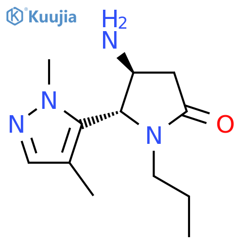 4-amino-5-(1,4-dimethyl-1H-pyrazol-5-yl)-1-propylpyrrolidin-2-one structure