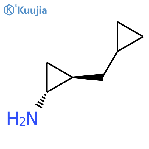 rac-(1R,2R)-2-(cyclopropylmethyl)cyclopropan-1-amine structure