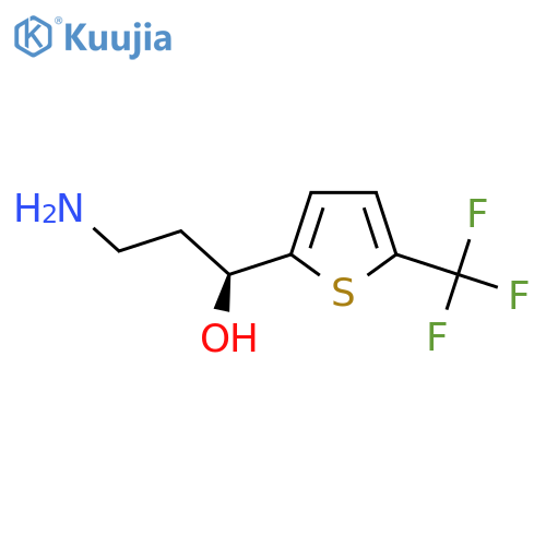 (1S)-3-amino-1-5-(trifluoromethyl)thiophen-2-ylpropan-1-ol structure