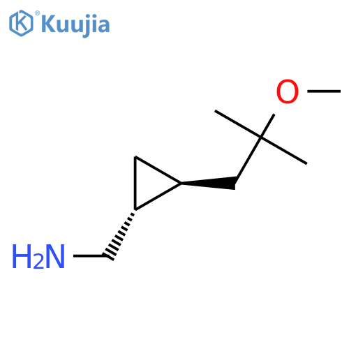 rac-(1R,2S)-2-(2-methoxy-2-methylpropyl)cyclopropylmethanamine structure