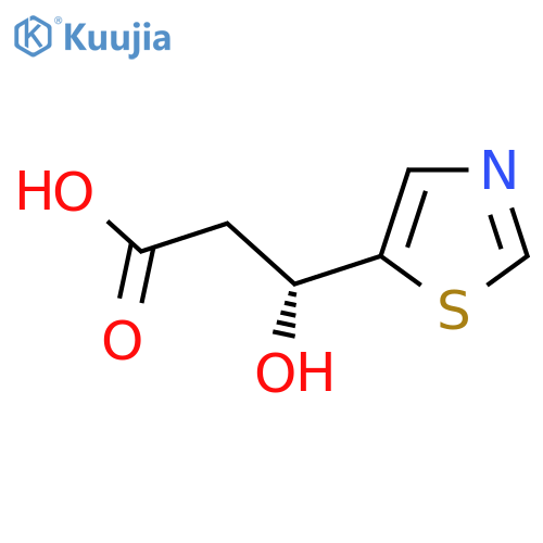 (3R)-3-hydroxy-3-(1,3-thiazol-5-yl)propanoic acid structure