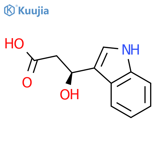 (3S)-3-hydroxy-3-(1H-indol-3-yl)propanoic acid structure