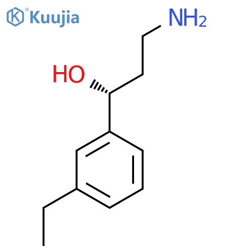 (1R)-3-amino-1-(3-ethylphenyl)propan-1-ol structure