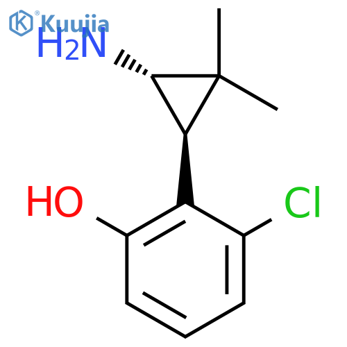rac-2-(1R,3R)-3-amino-2,2-dimethylcyclopropyl-3-chlorophenol structure