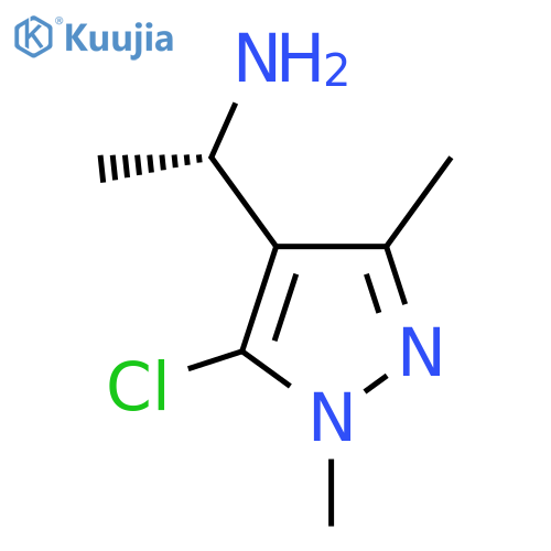 (1S)-1-(5-chloro-1,3-dimethyl-1H-pyrazol-4-yl)ethan-1-amine structure