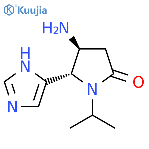 4-amino-5-(1H-imidazol-5-yl)-1-(propan-2-yl)pyrrolidin-2-one structure