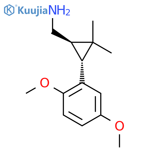 rac-(1R,3R)-3-(2,5-dimethoxyphenyl)-2,2-dimethylcyclopropylmethanamine structure