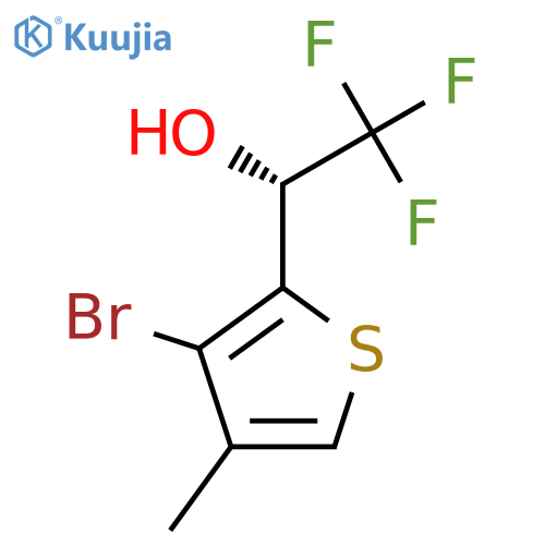 (1R)-1-(3-bromo-4-methylthiophen-2-yl)-2,2,2-trifluoroethan-1-ol structure