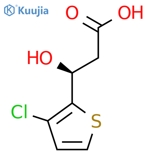 (3S)-3-(3-chlorothiophen-2-yl)-3-hydroxypropanoic acid structure