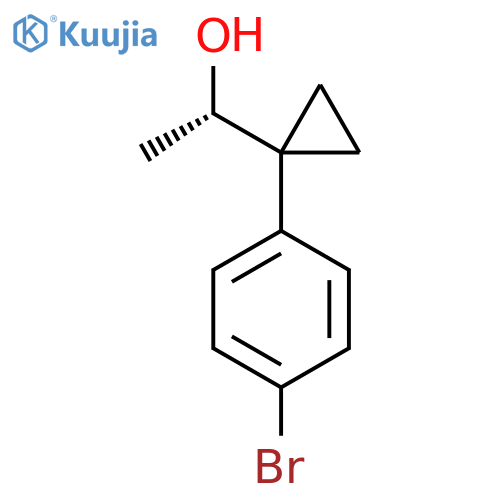 (1S)-1-1-(4-bromophenyl)cyclopropylethan-1-ol structure