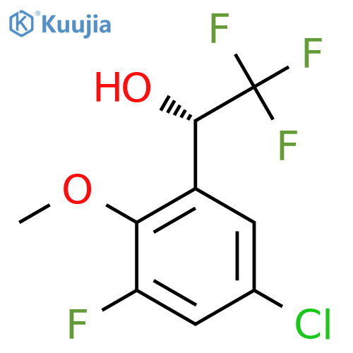 (1S)-1-(5-chloro-3-fluoro-2-methoxyphenyl)-2,2,2-trifluoroethan-1-ol structure