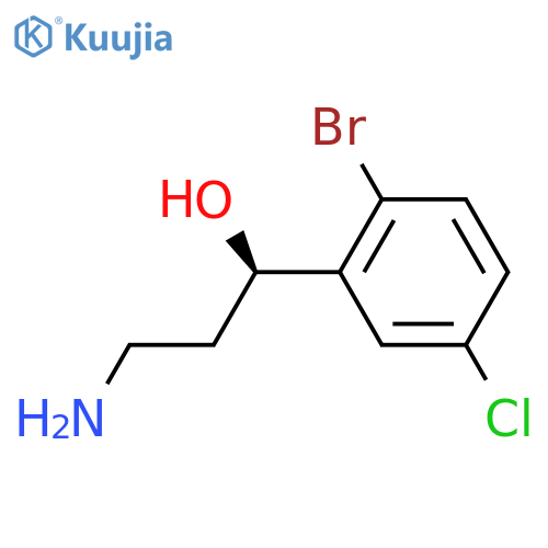 (1R)-3-amino-1-(2-bromo-5-chlorophenyl)propan-1-ol structure