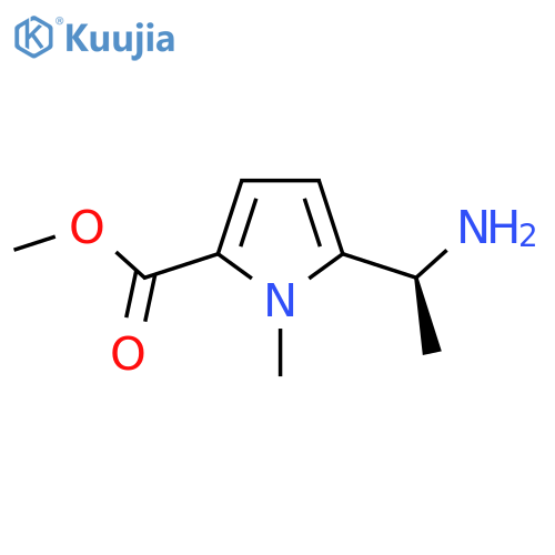 methyl 5-(1S)-1-aminoethyl-1-methyl-1H-pyrrole-2-carboxylate structure