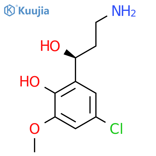 2-(1S)-3-amino-1-hydroxypropyl-4-chloro-6-methoxyphenol structure