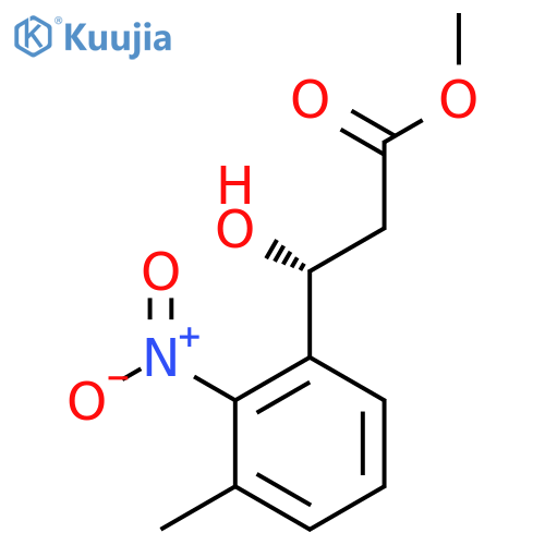 methyl (3R)-3-hydroxy-3-(3-methyl-2-nitrophenyl)propanoate structure