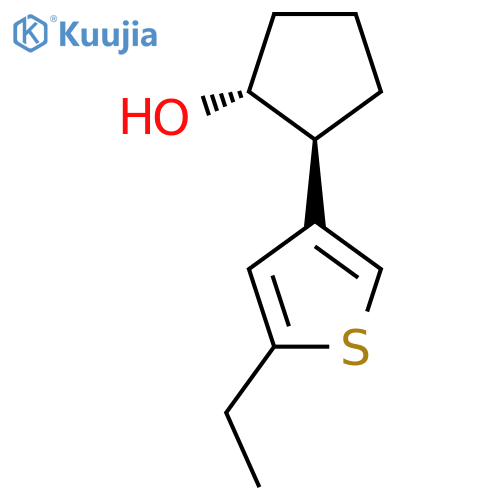 rac-(1R,2S)-2-(5-ethylthiophen-3-yl)cyclopentan-1-ol structure