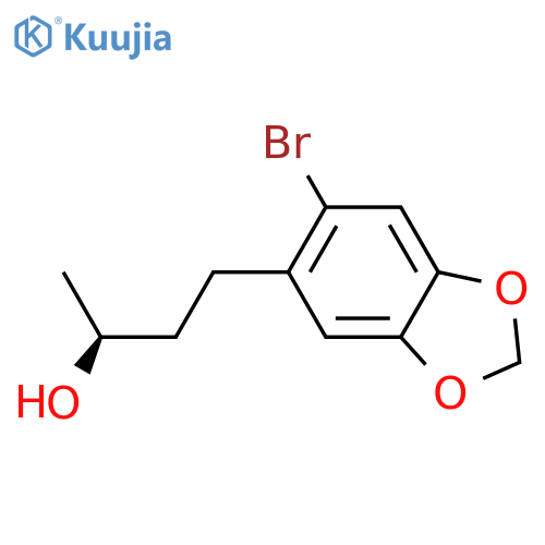 (2S)-4-(6-bromo-1,3-dioxaindan-5-yl)butan-2-ol structure