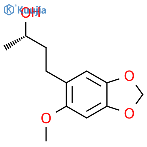 (2S)-4-(6-methoxy-1,3-dioxaindan-5-yl)butan-2-ol structure