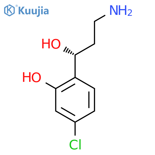 2-(1R)-3-amino-1-hydroxypropyl-5-chlorophenol structure