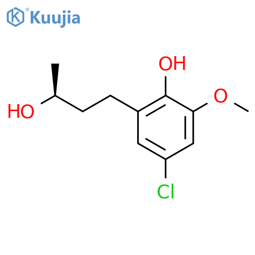 4-chloro-2-(3S)-3-hydroxybutyl-6-methoxyphenol structure