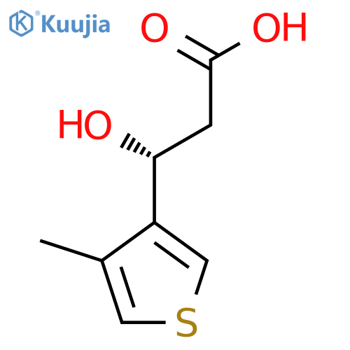 (3R)-3-hydroxy-3-(4-methylthiophen-3-yl)propanoic acid structure