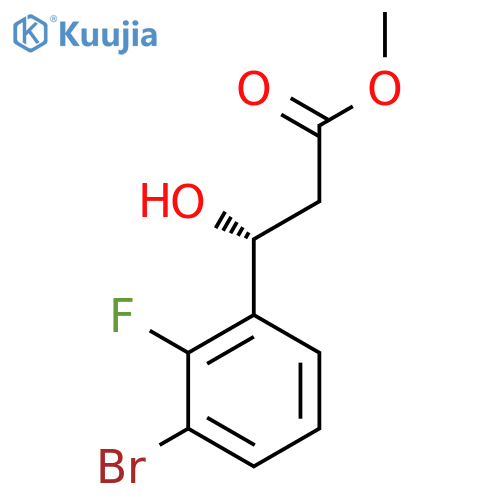 methyl (3R)-3-(3-bromo-2-fluorophenyl)-3-hydroxypropanoate structure