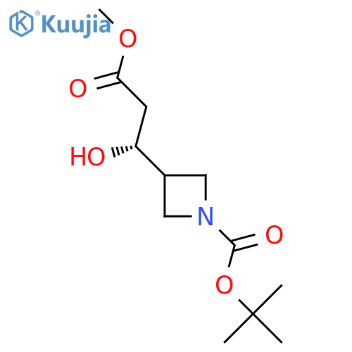 tert-butyl 3-(1R)-1-hydroxy-3-methoxy-3-oxopropylazetidine-1-carboxylate structure