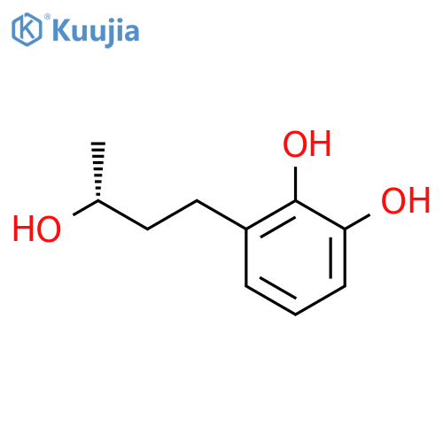 3-(3R)-3-hydroxybutylbenzene-1,2-diol structure