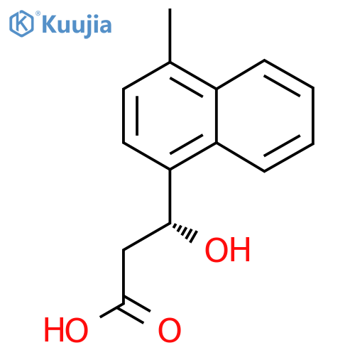 (3R)-3-hydroxy-3-(4-methylnaphthalen-1-yl)propanoic acid structure