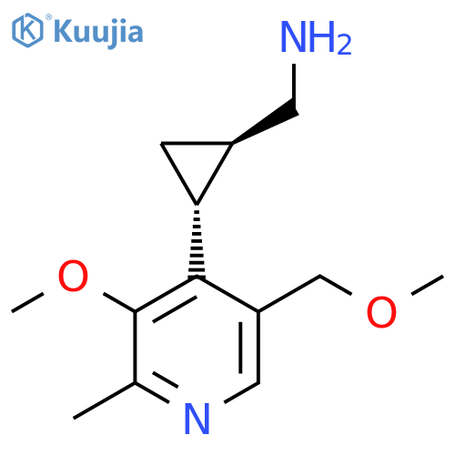 rac-(1R,2R)-2-3-methoxy-5-(methoxymethyl)-2-methylpyridin-4-ylcyclopropylmethanamine structure