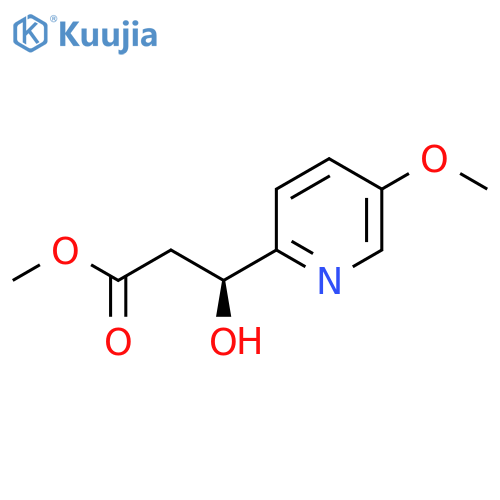 methyl (3S)-3-hydroxy-3-(5-methoxypyridin-2-yl)propanoate structure