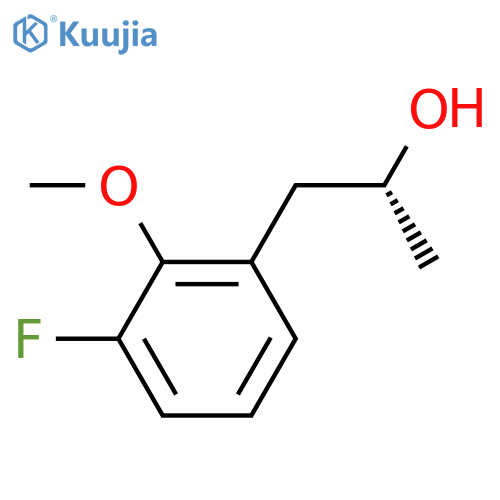 (2R)-1-(3-fluoro-2-methoxyphenyl)propan-2-ol structure