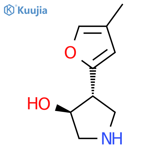 rac-(3R,4S)-4-(4-methylfuran-2-yl)pyrrolidin-3-ol structure