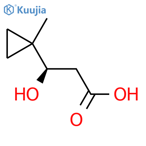 (3R)-3-hydroxy-3-(1-methylcyclopropyl)propanoic acid structure