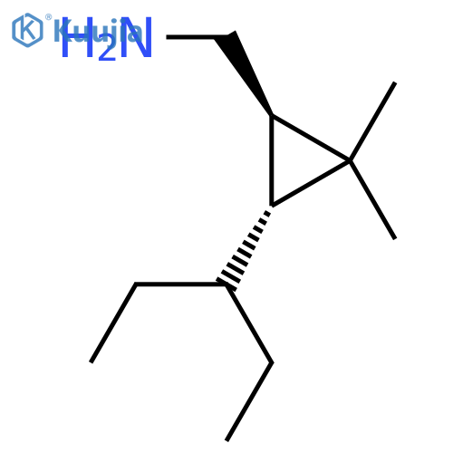 rac-(1R,3R)-2,2-dimethyl-3-(pentan-3-yl)cyclopropylmethanamine structure